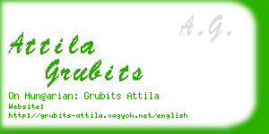 attila grubits business card